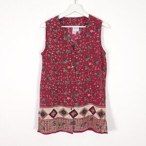 Vintage Sleeveless Silk Top